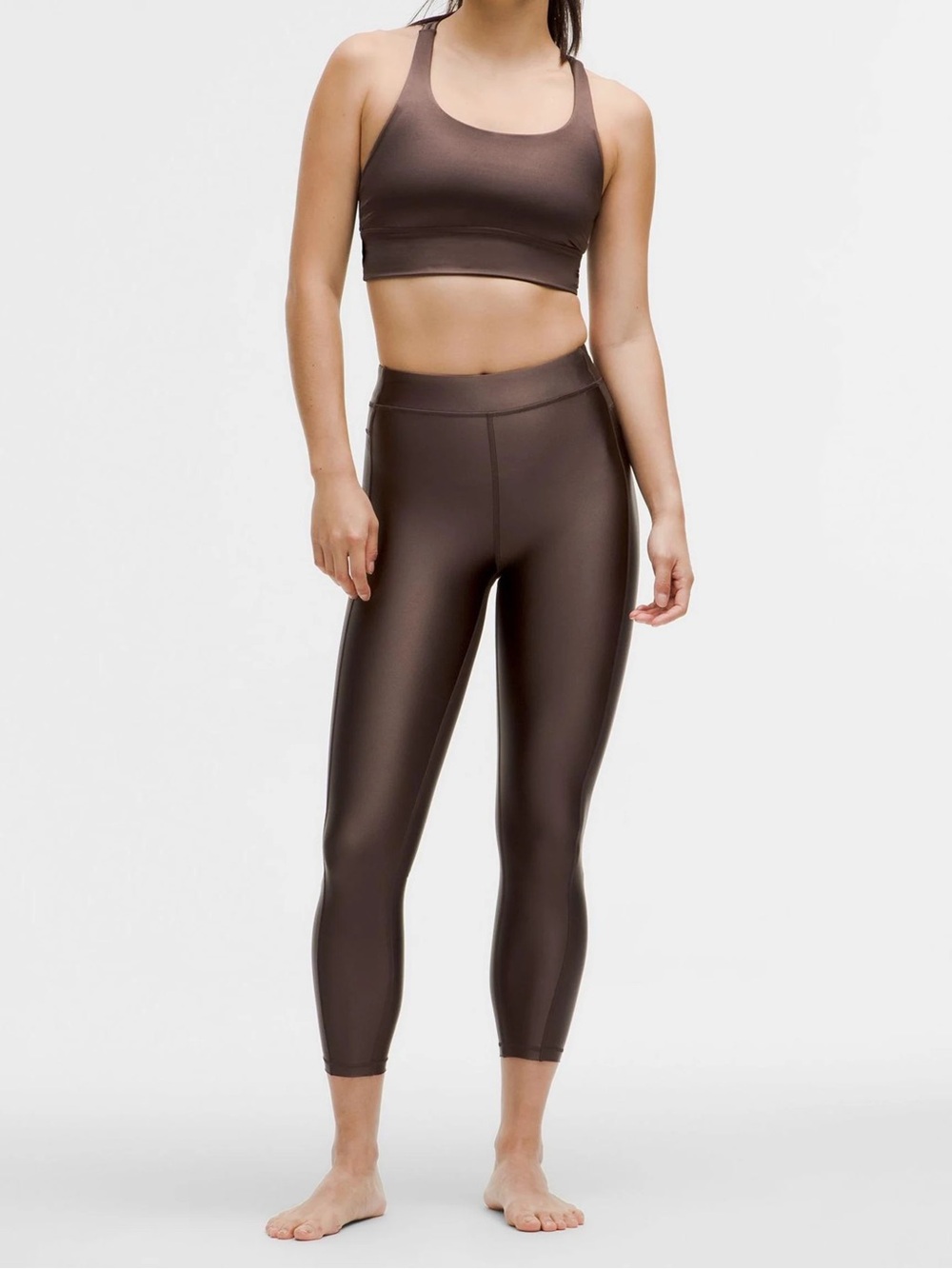 NWOT Lululemon Satin Shine High-Rise Tight 28” Espresso, Size 8